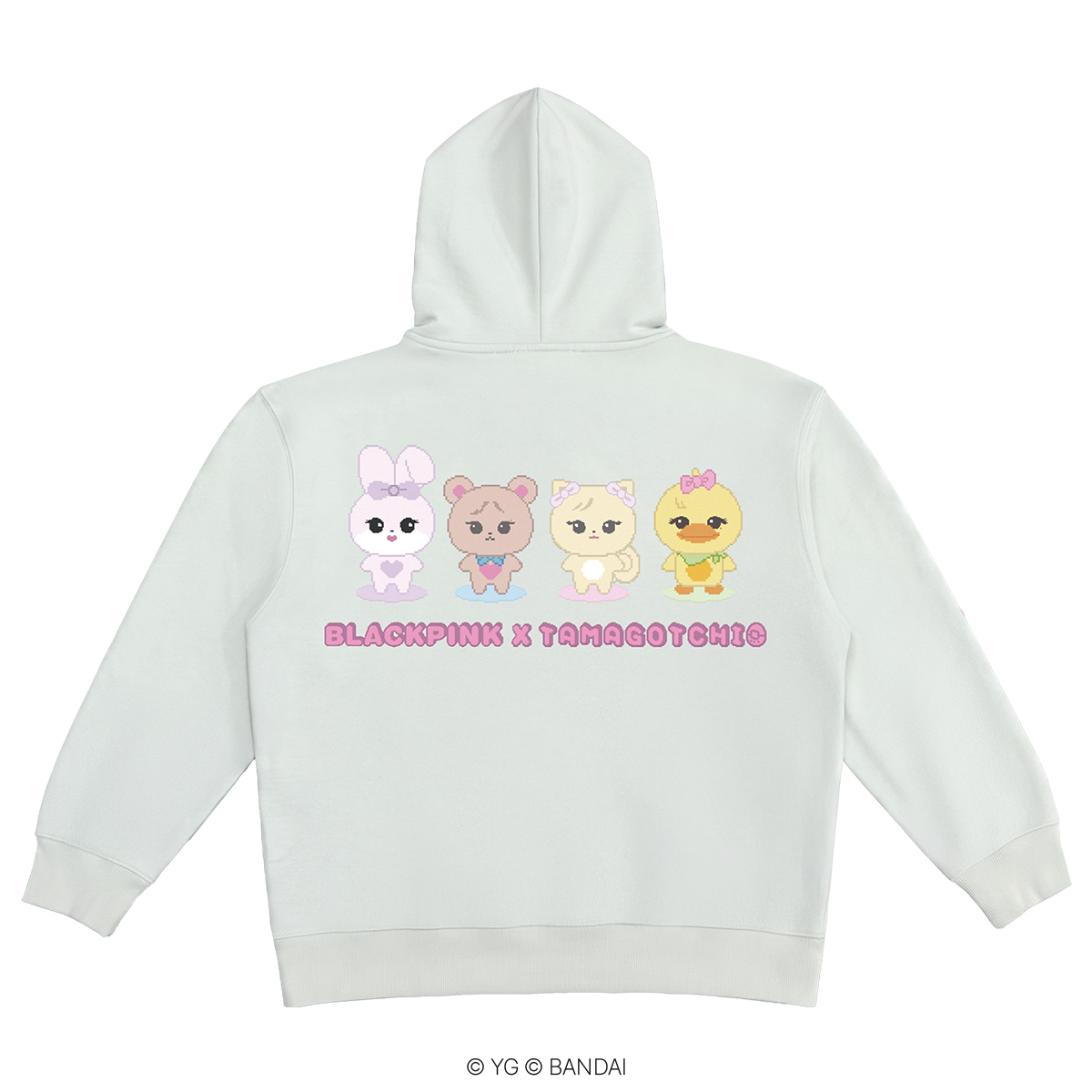 [TAMAGOTCHI] BLACKPINK BASIC HOODIE LIGHT GREY