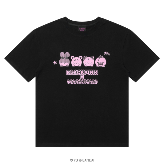 [TAMAGOTCHI] BLACKPINK PINK GALAXY T-SHIRT BLACK